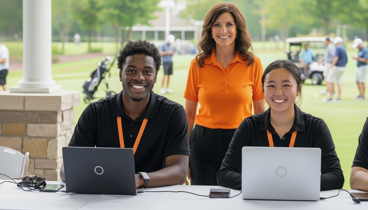 Fundraising Event Tech at a Golf Event