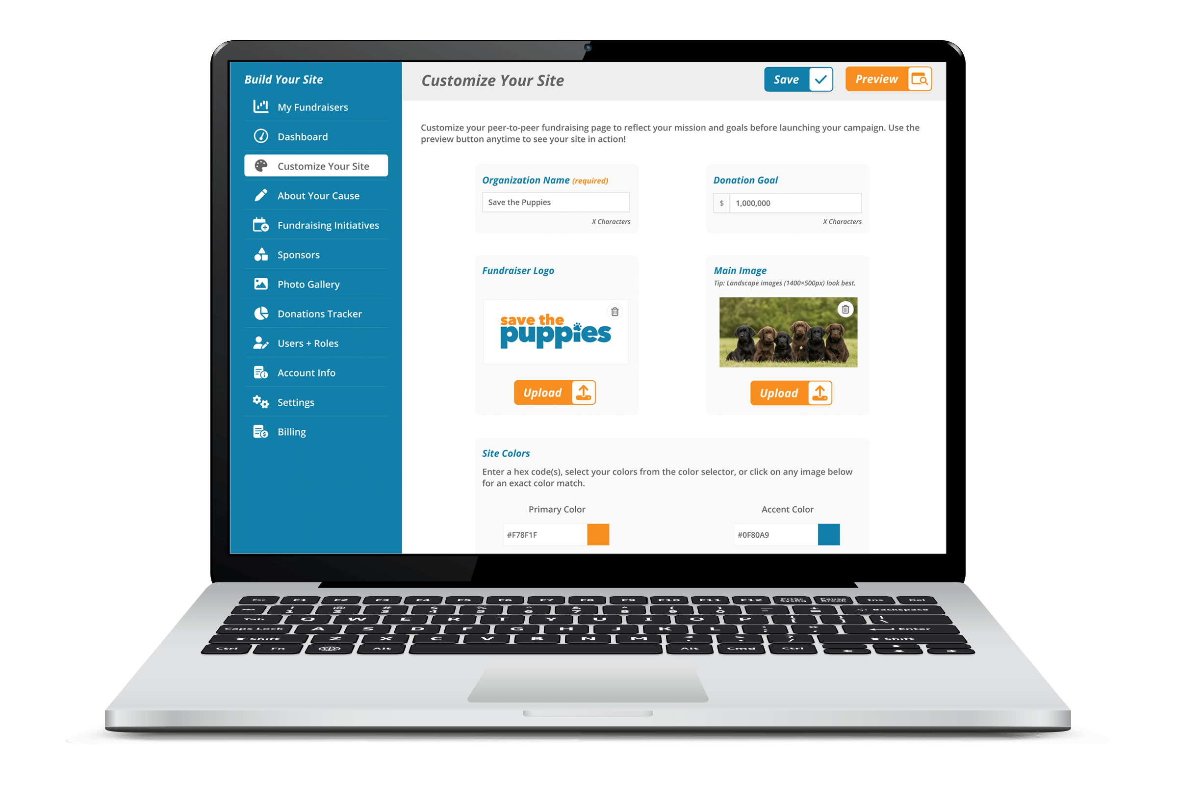 Peer-to-Peer Admin | Customize Your Fundraiser