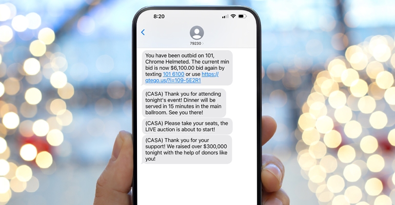 Text Communication - Event Fundraising Innovations - Qtego