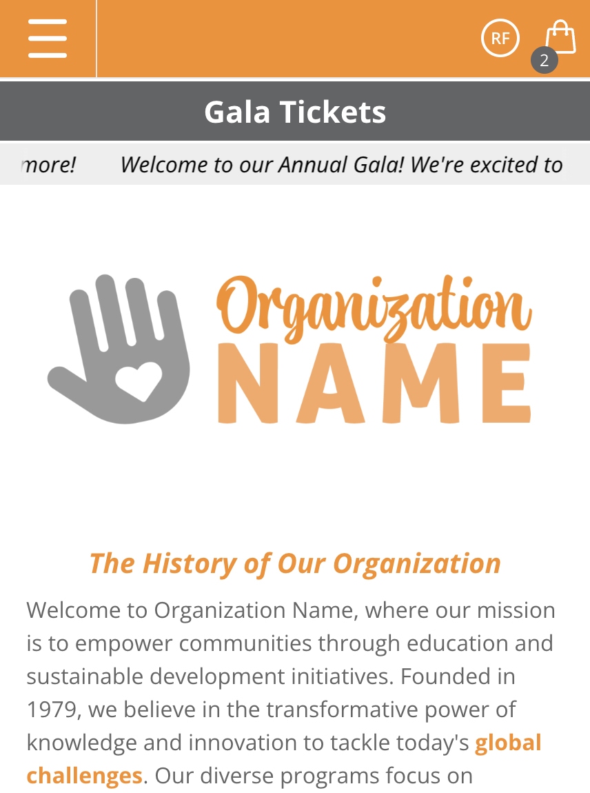 Personalize the name of the ticket site (e.g., “Event Tickets,” “Gala Tickets,” “Buy Raffle Tickets,” etc.).